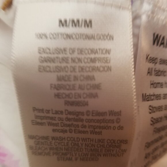 Eileen West Women's Floral Nightgowns Bundle of 2 Prairie Croquette Sz M - Picture 10 of 10